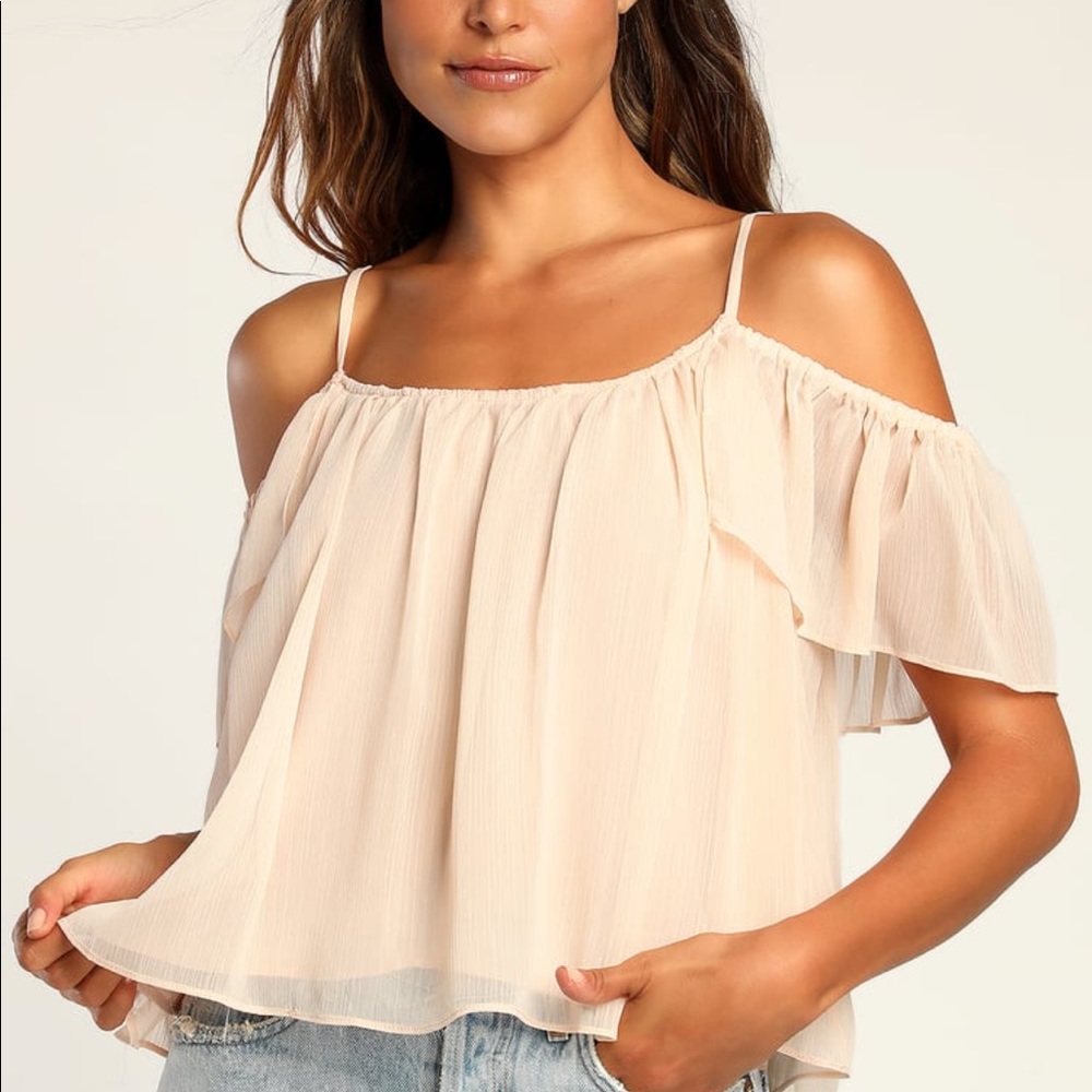 Lulus Pink off the shoulder top